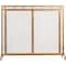 33.5" Gold Metal Geometric Single Panel Fireplace Screen